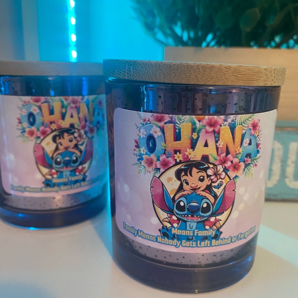Inspired by the hit Movie Lilo & Stich -Ohana Mercy Lavender Scented Candle